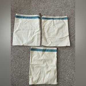 Tory Burch Canvas Drawstring Dust Bags – Set of 3 – Authentic